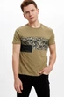 Футболка Defacto з камуфляжним принтом XL Хакі (DeF T-shirt -7033-3) - зображення 1