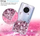 Чехол накладка + защитная пленка LeYi Case Glitter Liquid Quicksand Flow Luxury для Huawei Mate 30 Pro Rose Gold - изображение 2