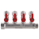 Колектор з кульовими кранами та фітингом Koer KR.1125-4 - 3/4”x4 Ways (KR2837) ( 23740 ) - зображення 3