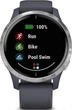 Смарт-часы Garmin Venu Blue Granite with Silver (010-02173-03); 1.2" (390x390) TFT сенсорный / Bluetooth / Wi-Fi, GPS, GLONASS / до 5 дней / 5 ATM / 43.2 х 43.2 х 12.4 мм, 46.3 г / черно-серебристый - изображение 4