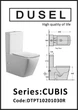 Унитаз-компакт DUSEL CUBIS DTPT10201030R с бачком и сиденьем Soft Close дюропласт - изображение 4