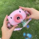 Детский фотоаппарат-генератор для мыльных пузырей Bubble Camera Свинка розовый - изображение 2
