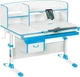 Дитячий стіл Evo-kids (стіл + ящик + надбудова) Evo-50 BL Білий / Блакитний - зображення 1