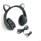 Беспроводные Bluetooth наушники CXT-B39 Cat Ear с ушками и LED подсветкой Черный - изображение 2