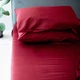 Простынь сатин 230х250 бордо NaviHome (1SS-M-R) - изображение 2