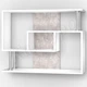 Полка Konven Mebel Адена 850х646 мм Белый+Бетон - изображение 1