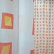 Поликоттон для штор ромбы желтые, квадраты красные на белом фоне, ш.140 (38510.001) - изображение 1