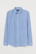 Рубашка H&M XS белый в голубую полоску 7817580sm_белый в голубую полоску - изображение 4