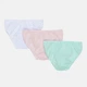 Детские трусы-слипы для девочки Lulu Castagnette Slip X3 Enfant Fille Lulu 83890483-1 110-116 см Бирюзовый/Розовый/Белый (3349610012377) - изображение 2