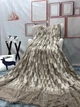 Меховой двухсторонний плед покрывало Норка Premium Collection Евро 200x220 Серо-бежевый - зображення 1