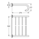 Держатель для полотенец с полкой GROHE Essentials Authentic 40660001 586мм округлый металлический хром - изображение 2