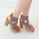 Босоніжки жіночі Woman's heel 40 бежеві (О-789) - зображення 2