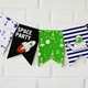 Гірлянда з прапорців "SPACE PARTY" Happy Moments 12 прапорців (SPACE-1) - зображення 1