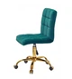 Кресло компьютерное компактное мягкое на колесах и золотой крестовине Onder Metal AUGUSTO Б-Т зеленый В-1003 GD - Office - изображение 3