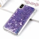Чохол Glitter для Iphone X Бампер Рідкий блиск фіолетовий - зображення 2