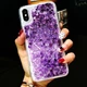 Чохол Glitter для Iphone X Бампер Рідкий блиск фіолетовий - зображення 3