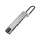 Переходник Type-C на HDMI USB 3.0 SD TF Card Reader LAN, адаптер для MacBook Apple Type-С USB-хаб 4K (TypeC-HUB-8in1) - изображение 1