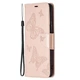 Чехол-книжка с рисунком UniCase Butterfly Pattern для Xiaomi Redmi Note 10 Pro - Rose Gold - изображение 3
