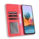 Чохол-книжка Deexe Retro Style для Xiaomi Redmi Note 10 Pro - Red - зображення 5