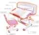 Комплект Evo-Kids BD-10 PN Стілець + стіл + полиця + лампа Рожевий (BD-10 PN з лампою) - зображення 2