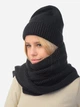 Комплект (шапка + шарф) женский SVTR 933 One Size Черный (0933000011) - изображение 1