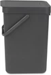 Ведро мусорное Brabantia Sort & Go 12 л Темно-серое (109805) - изображение 2