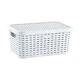 Кошик пластиковий плетений з кришкою Plast Art 5л 19,5x28,5x12,5 см білий (0582) - зображення 1
