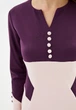 Платье "Фьюри" (бордовый+кремовый) 48-50(L-XL) - изображение 4