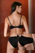 Комплект белья: бюстгальтер push-up и трусики-шортики Rosa Selvatica 70B/M Чёрный (Nero) (70396) - изображение 2