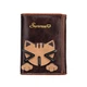 Кошелек портмоне женский / детский / для девочки маленький кожаный Sammao M2109-3 шоколадный - изображение 3