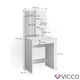 Мини столик с зеркалом Vicco Isabelle 60х140, белый - изображение 4