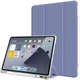 Силиконовый чехол обложка Transparent + Pencil Holder BBM1 для iPad Pro 11’’ 2018/2020/2021/2022 Серо-Фиолетовый - изображение 1