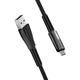 Кабель ColorWay USB - USB Type-C (M/M), Zinc Alloy + Led, 2.4 А, 1 м, Black (CW-CBUC035-BK) - изображение 4