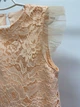 Платье нарядное с коротким рукавом Mevis 128р Ажурное Персиковый - изображение 7