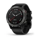 Мультиспортивные часы GARMIN Fenix 6 Sapphire Carbon Grey DLC with Black Band - изображение 1