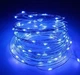 Светодиодная гирлянда нить Роса 10 м 100 LED на батарейках синий цвет гирлянда проволока гибкая гирлянда - изображение 2