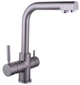 Смеситель кухонный Globus Lux lazer GLLR-0888 StSteel Нержавейка комбинированный (11309) - изображение 1