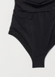 Купальник слитный с моделирующим эффектом для женщины H&M 0811777 34,XS Черный - изображение 6
