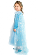 Платье Эльзы с длинными велюровыми рукавами 8 лет (128 см) 3226-light blue голубой цвет - изображение 2