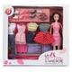 Лялька One Two Fun My Pretty Doll Wardrobe, 4 вбрання, з темним волоссям - зображення 1