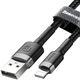 Дата кабель Baseus Cafule USB to Lightning 2.4A (0.5m) (CALKLF-A) Серый / Черный - изображение 6