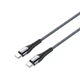 Кабель ColorWay USB Type-C - USB Type-C (M/M), PD Fast Charging, 3 А, 65 W, 1 м, Grey (CW-CBPDCC040-GR) - изображение 1