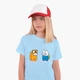 Дитяча футболка Амонг Ас Час Пригод Фінн і Джейк пес (Among Us Adventure Time Finn & Jake the dog) (25186-2414) 134-140 см Бавовна Блакитний - зображення 2