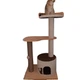 Компактный комплекс для кошек когтеточка с домиком Мария 105х60х40см бежевый с белым - изображение 1