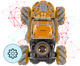Трюковая Машинка Вездеход Fever Buggy4WD Оранжевая Масштаб 1:16 Sulong Toys Original - изображение 5