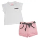 Костюм : Футболка и шорты Losan Mc baby girls (018804104/001) Белый 2 Years-92 см - изображение 1