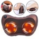 Массажная Подушка Massage pillow Инфракрасный роликовий массажер для шеи и спины коричневый - изображение 4