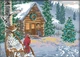 Набор для вышивания крестом со схемой на канве 28х20 Домик в лесу Joy Sunday F839 - изображение 1
