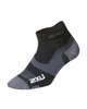 Компрессионные спортивные укороченные носки 2XU, Vectr Ultralight 1/4 Crew, M (38-42), черный/титановый - изображение 1