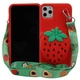Чехол для Apple iPhone 11 Pro Phenix-Color 3D силиконовый с карманом на шнурке Red/Strawberry - изображение 1